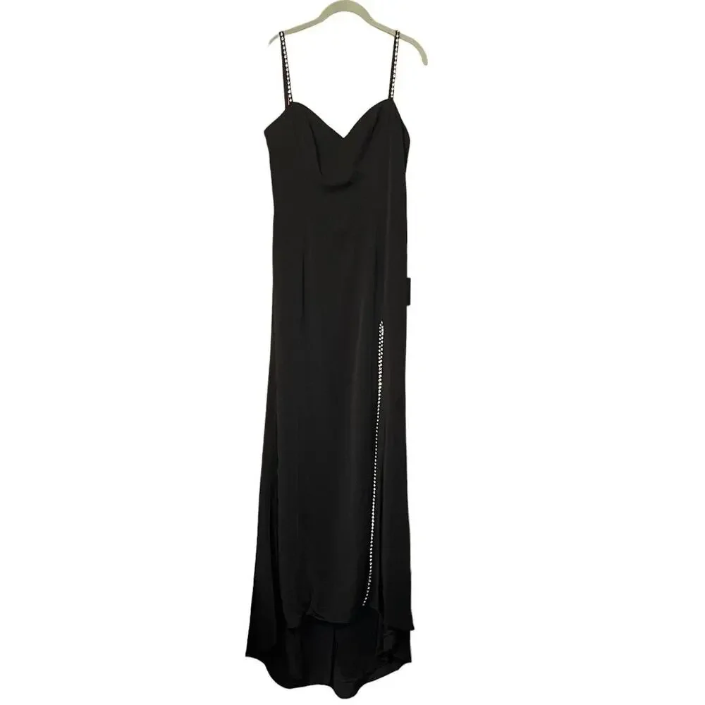 Mac Duggal NEW Size 10 Beaded Strap Sweetheart Neckline Gown Black 55706 NWT - Picture 5 of 11